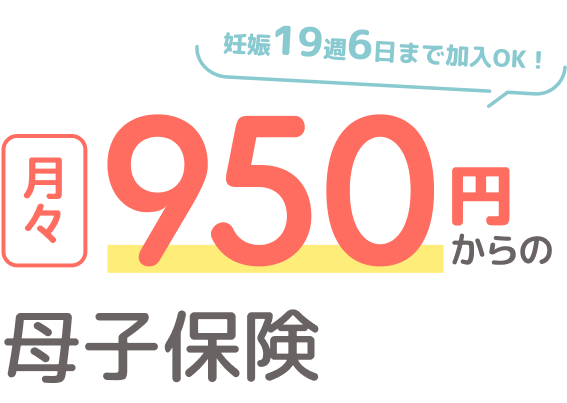 月々950円からの妊娠保険